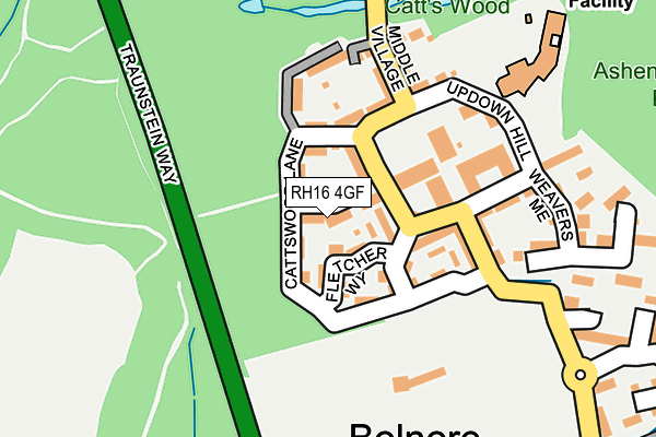 RH16 4GF map - OS OpenMap – Local (Ordnance Survey)