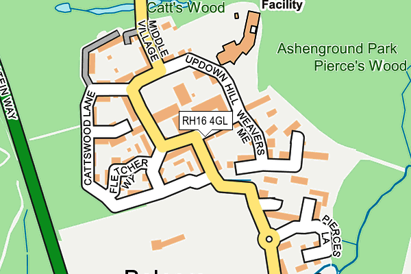 RH16 4GL map - OS OpenMap – Local (Ordnance Survey)