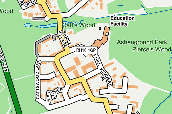 RH16 4GP map - OS OpenMap – Local (Ordnance Survey)