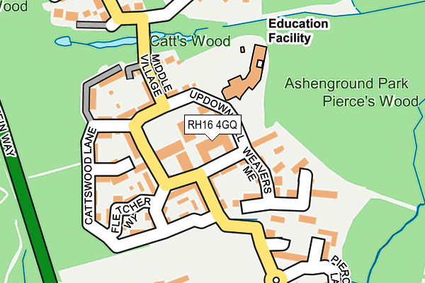 RH16 4GQ map - OS OpenMap – Local (Ordnance Survey)