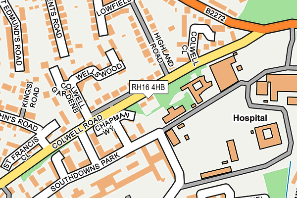 RH16 4HB map - OS OpenMap – Local (Ordnance Survey)