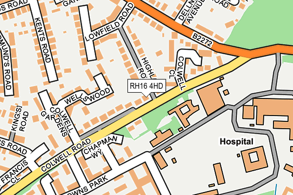 RH16 4HD map - OS OpenMap – Local (Ordnance Survey)