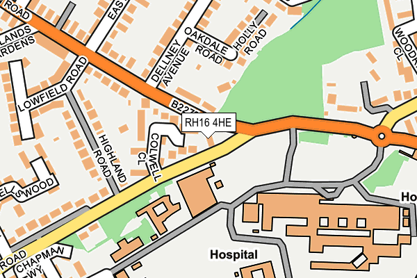 RH16 4HE map - OS OpenMap – Local (Ordnance Survey)