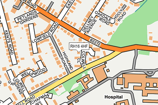 RH16 4HF map - OS OpenMap – Local (Ordnance Survey)