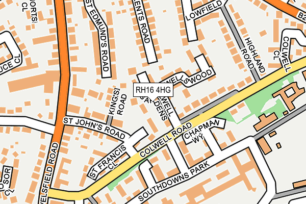 RH16 4HG map - OS OpenMap – Local (Ordnance Survey)