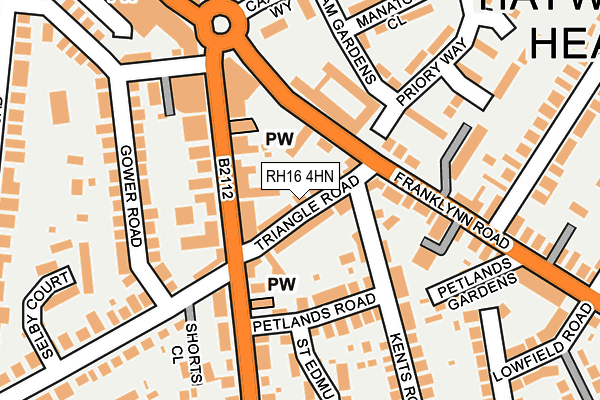 RH16 4HN map - OS OpenMap – Local (Ordnance Survey)