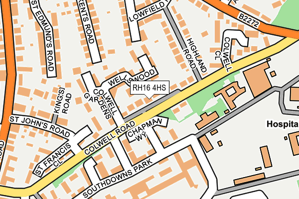 RH16 4HS map - OS OpenMap – Local (Ordnance Survey)