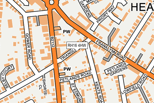 RH16 4HW map - OS OpenMap – Local (Ordnance Survey)