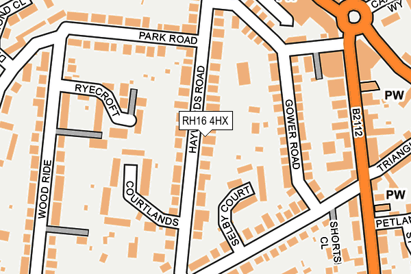 RH16 4HX map - OS OpenMap – Local (Ordnance Survey)