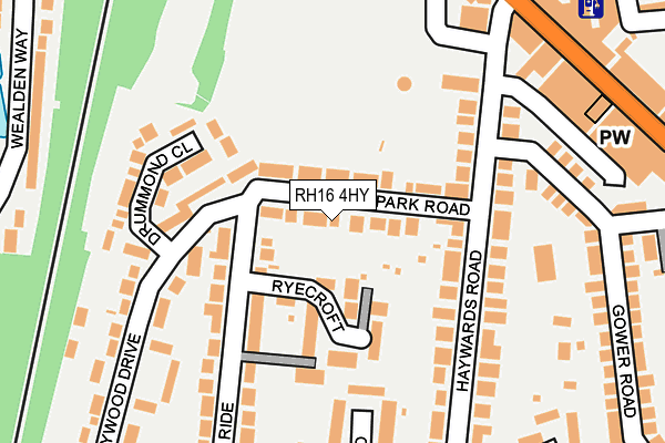 RH16 4HY map - OS OpenMap – Local (Ordnance Survey)