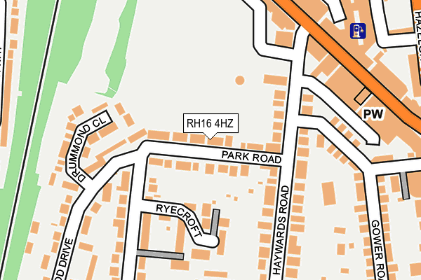 RH16 4HZ map - OS OpenMap – Local (Ordnance Survey)