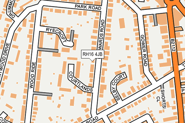 RH16 4JB map - OS OpenMap – Local (Ordnance Survey)