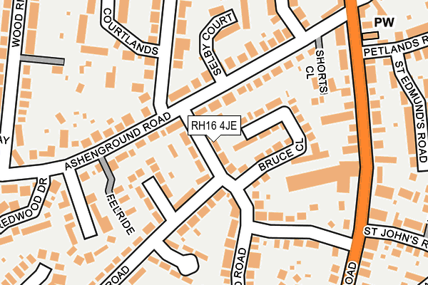 RH16 4JE map - OS OpenMap – Local (Ordnance Survey)