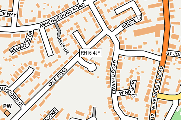 RH16 4JF map - OS OpenMap – Local (Ordnance Survey)