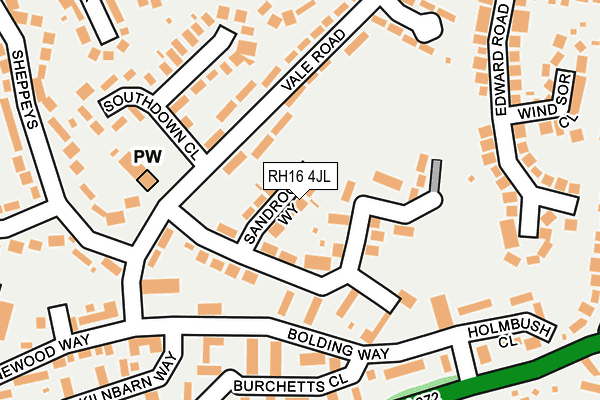 RH16 4JL map - OS OpenMap – Local (Ordnance Survey)