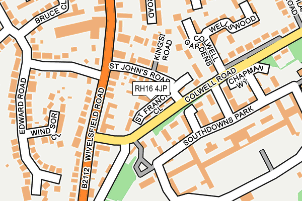 RH16 4JP map - OS OpenMap – Local (Ordnance Survey)