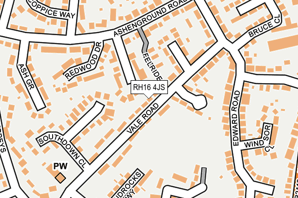 RH16 4JS map - OS OpenMap – Local (Ordnance Survey)