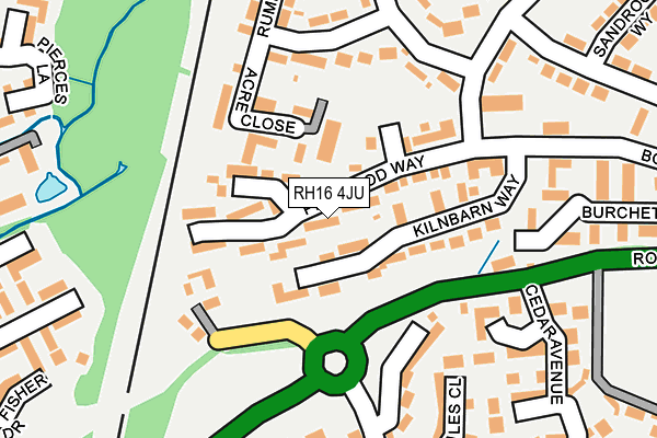 RH16 4JU map - OS OpenMap – Local (Ordnance Survey)