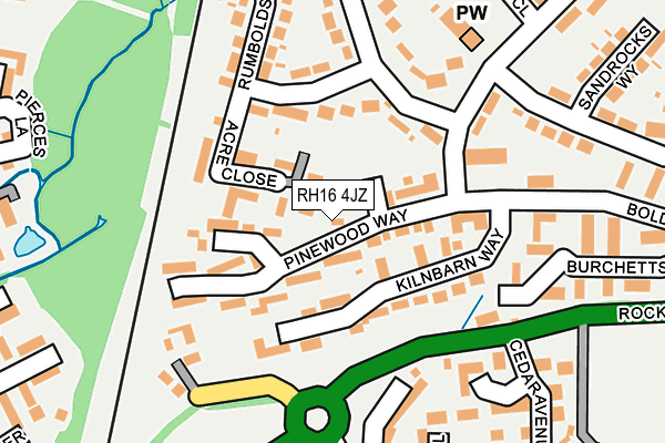 RH16 4JZ map - OS OpenMap – Local (Ordnance Survey)