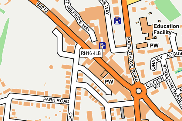 RH16 4LB map - OS OpenMap – Local (Ordnance Survey)