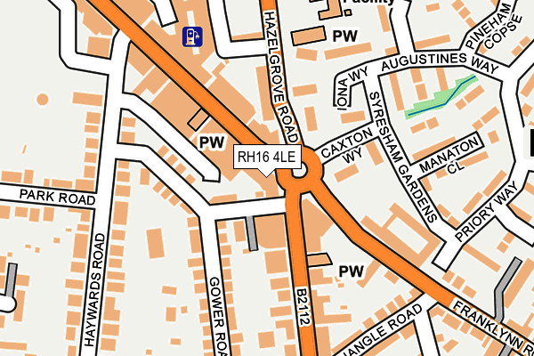 RH16 4LE map - OS OpenMap – Local (Ordnance Survey)