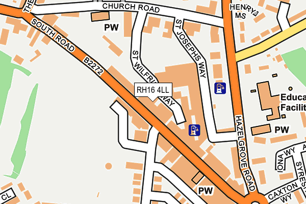 RH16 4LL map - OS OpenMap – Local (Ordnance Survey)