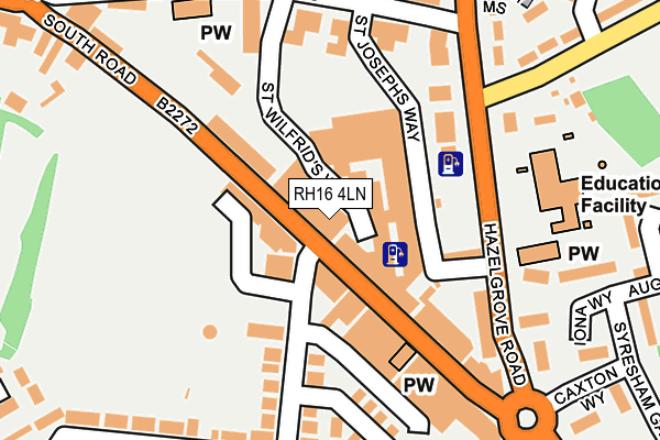 RH16 4LN map - OS OpenMap – Local (Ordnance Survey)