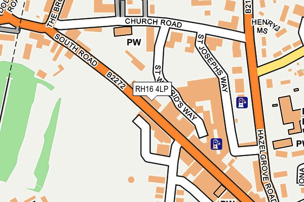 RH16 4LP map - OS OpenMap – Local (Ordnance Survey)
