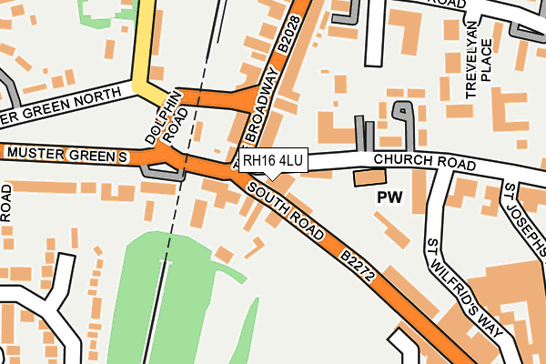 RH16 4LU map - OS OpenMap – Local (Ordnance Survey)