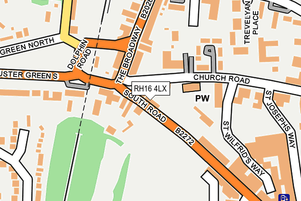 RH16 4LX map - OS OpenMap – Local (Ordnance Survey)