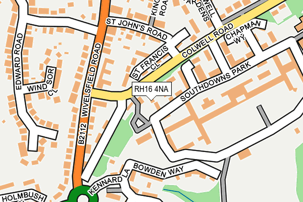 RH16 4NA map - OS OpenMap – Local (Ordnance Survey)