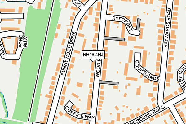 RH16 4NJ map - OS OpenMap – Local (Ordnance Survey)