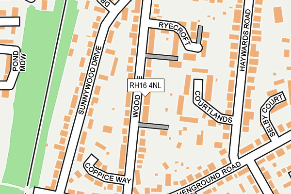 RH16 4NL map - OS OpenMap – Local (Ordnance Survey)