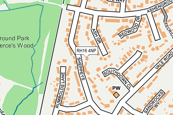 RH16 4NP map - OS OpenMap – Local (Ordnance Survey)