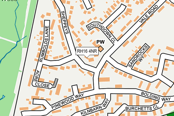 RH16 4NR map - OS OpenMap – Local (Ordnance Survey)