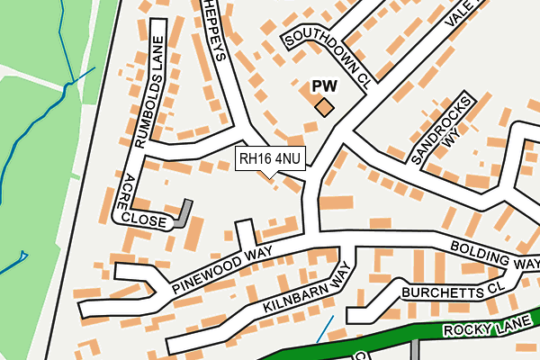 RH16 4NU map - OS OpenMap – Local (Ordnance Survey)