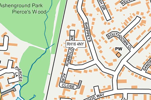 RH16 4NY map - OS OpenMap – Local (Ordnance Survey)