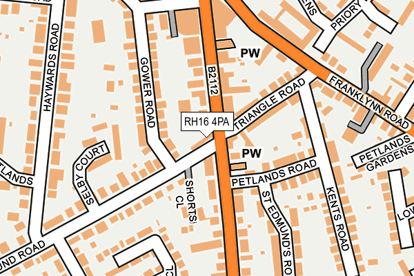 RH16 4PA map - OS OpenMap – Local (Ordnance Survey)