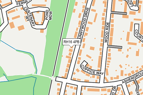 RH16 4PB map - OS OpenMap – Local (Ordnance Survey)