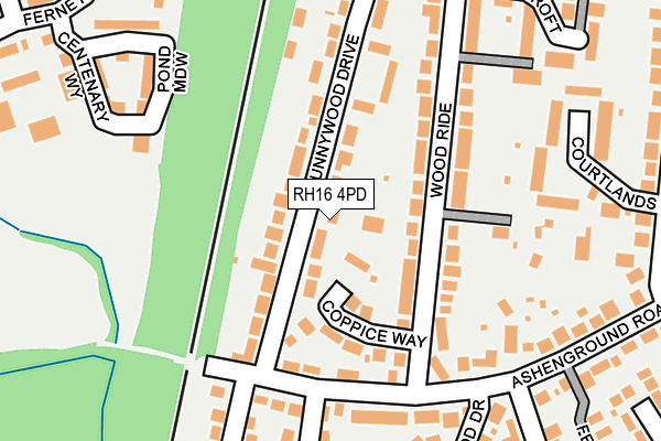 RH16 4PD map - OS OpenMap – Local (Ordnance Survey)