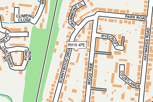 RH16 4PE map - OS OpenMap – Local (Ordnance Survey)