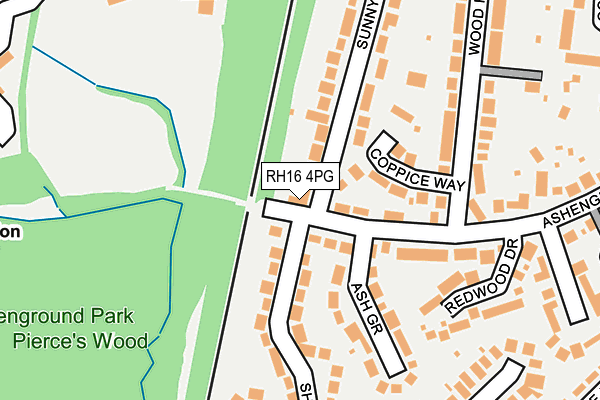 RH16 4PG map - OS OpenMap – Local (Ordnance Survey)