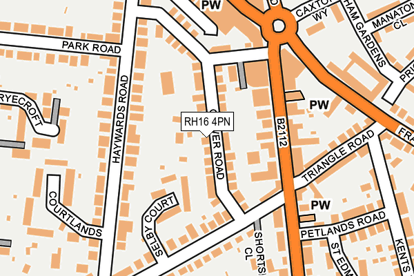 RH16 4PN map - OS OpenMap – Local (Ordnance Survey)