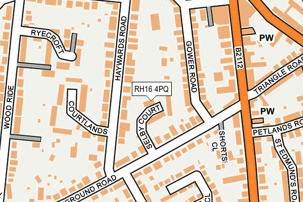 RH16 4PQ map - OS OpenMap – Local (Ordnance Survey)