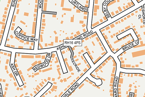 RH16 4PS map - OS OpenMap – Local (Ordnance Survey)