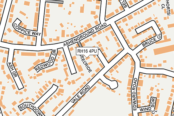 RH16 4PU map - OS OpenMap – Local (Ordnance Survey)