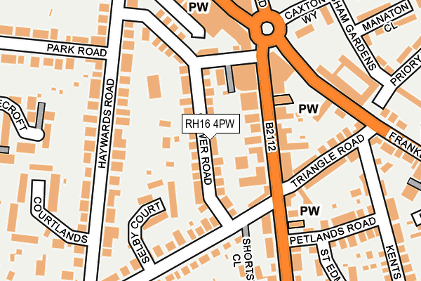 RH16 4PW map - OS OpenMap – Local (Ordnance Survey)