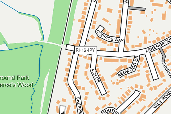 RH16 4PY map - OS OpenMap – Local (Ordnance Survey)