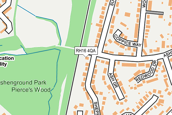 RH16 4QA map - OS OpenMap – Local (Ordnance Survey)