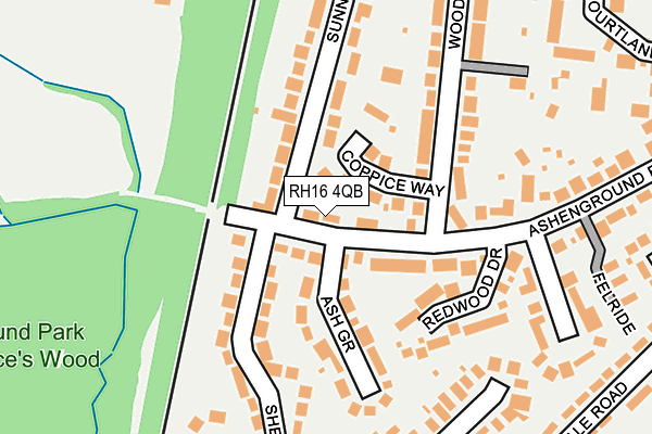 RH16 4QB map - OS OpenMap – Local (Ordnance Survey)